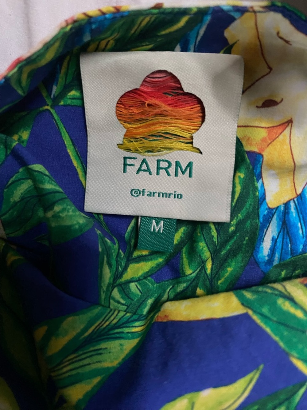 Farm Rio Caipirinha Tropical Tiered Cotton Minidress Size M - Picture 6 of 6